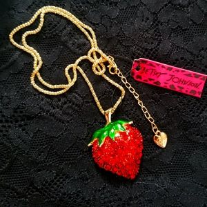 Betsey Johnson Strawberry Necklace